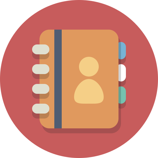 Contacts, address book icon